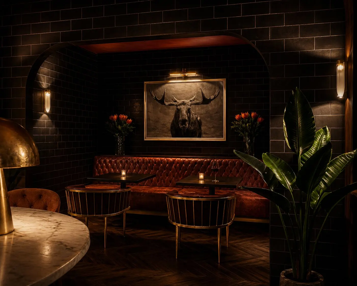 Villa Aurea — barra del lounge